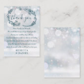 Carte De Placement Flammes de neige florales rustiques Merci de maria (Devant / Derrière)