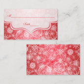 Carte De Placement Flammes de neige rouges et blanches (Devant / Derrière)