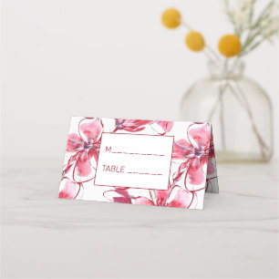 Carte De Placement Fleur aquarelle