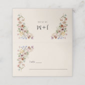 Carte De Placement Fleur Bohème Vintage (Extérieur déplié)