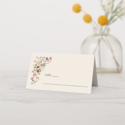 Carte De Placement Fleur Bohème Vintage (Devant)