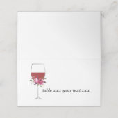 Carte De Placement Fleur d'aquarelle romantique, vin rouge (Extérieur déplié)