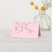 Carte De Placement Fleur de cerisier Fleur Parties scintillant rose F (Dos)