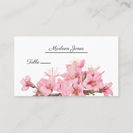 Carte De Placement Fleur de cerisiers (Devant)