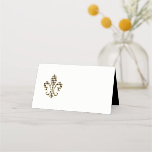 Carte De Placement Fleur de Lis avec Motif Diamant