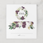 Carte De Placement Fleur de Prunier Foncé | Mariage (Extérieur déplié)