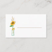 Carte De Placement Fleur de soleil rustique Fête de mariage fleurie j (Devant)