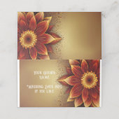 Carte De Placement Fleur éternelle : Une célébration intemporelle de  (Extérieur déplié)