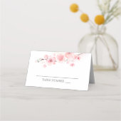Carte De Placement Fleur rose de cerisier en fleurs (Dos)
