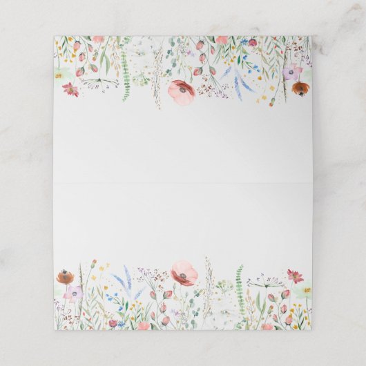 Carte De Placement Fleur sauvage (Extérieur déplié)