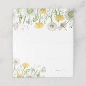 Carte De Placement Fleur sauvage Danelion Garden Wedding (Extérieur déplié)