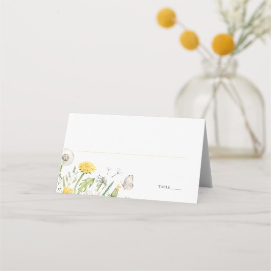 Carte De Placement Fleur sauvage Danelion Garden Wedding (Devant)