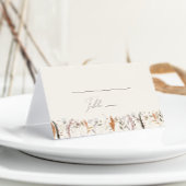 Carte De Placement Fleur sauvage d'automne Boho | Plié beige