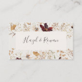 Carte De Placement Fleur sauvage de Cuivre Bourgogne | Mariage plat b (Dos)