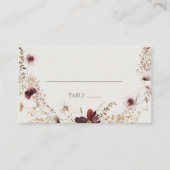 Carte De Placement Fleur sauvage de Cuivre Bourgogne | Mariage plat b (Devant)