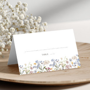 Carte De Placement Fleur sauvage de printemps coloré Meadow Garden Ma