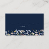 Carte De Placement Fleur sauvage de printemps de la marine Meadow Gar (Devant)