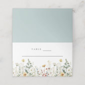 Carte De Placement Fleur sauvage d'été Mariage de terrain (Extérieur déplié)