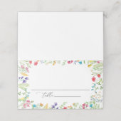 Carte De Placement Fleur sauvage d'été Mariage Place Card (Extérieur déplié)