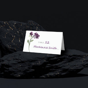 Carte De Placement Fleur sauvage Fleurs de jardin bohème violet pro