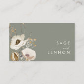 Carte De Placement Fleur sauvage lunatique | Mariage plat ivoire (Dos)