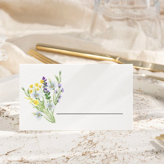 Carte De Placement Fleur sauvage Mariage Fleurs de prairie Cadre