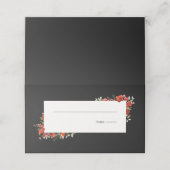 Carte De Placement Fleur sauvage Poppy Dark Mariage (Extérieur déplié)