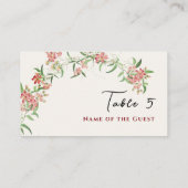 Carte De Placement Fleur sauvage rose Rose Spring Garland Mariage (Dos)
