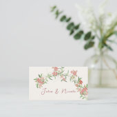 Carte De Placement Fleur sauvage rose Rose Spring Garland Mariage (Debout devant)