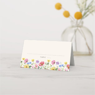 Carte De Placement Fleur sauvage Rustic Chic Floral Mariage campagnar