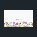 Carte De Placement Fleur sauvage Rustic Chic Floral Mariage campagnar<br><div class="desc">Célébrez votre histoire d'amour avec cette élégante carte de mariage floral avec un design de fleurs sauvages couleur aquarelle et script de calligraphie moderne. Parfait pour un mariage de jardin, une cérémonie en plein air ou une célébration boho rustique, ce design mêle des éléments floral fantaisistes à une élégance intemporelle....</div>