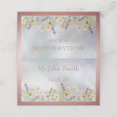 Carte De Placement Fleur sauvage rustique Pastel Garden Mariage (Extérieur déplié)