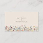 Carte De Placement Fleur sauvage simple Fern Mariage beige plat (Dos)