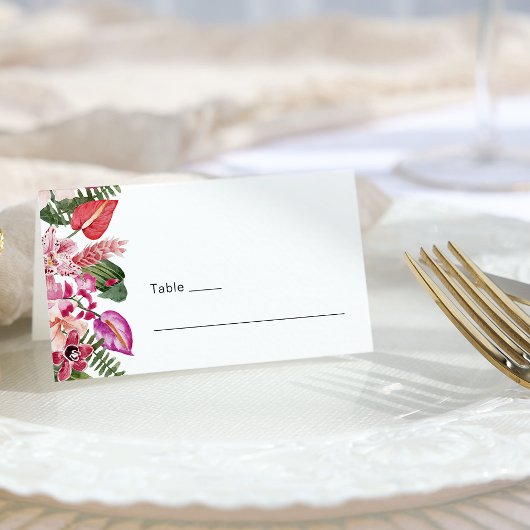 Carte De Placement Fleur Tropicale
