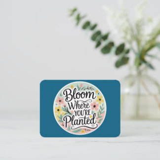 Carte De Placement Fleurissez où vous êtes planté Floral