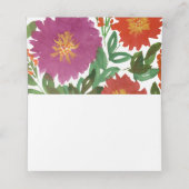 Carte De Placement Fleurs aquarelles (Intérieur déplié)