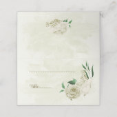 Carte De Placement Fleurs blanches d'ivoire mariage (Extérieur déplié)