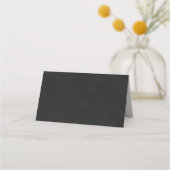 Carte De Placement fleurs blanches romantiques botaniques noires (Dos)