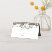 Carte De Placement Fleurs blanches Rustic Country String Mariage (Devant)