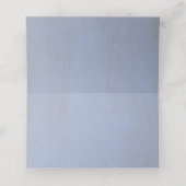 Carte De Placement Fleurs bleu rose roux Élégant Mariage romantique (Intérieur déplié)