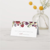 Carte De Placement Fleurs Bourgognes, Fleurs Roses, Fête des mariées  (Devant)