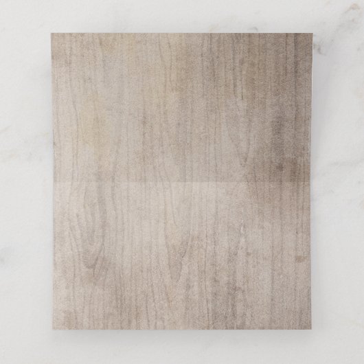 Carte De Placement Fleurs bourguignonnes Mariage en bois rustique Mas (Intérieur déplié)