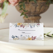 Carte De Placement Fleurs d'aquarelle d'hiver