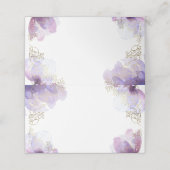 Carte De Placement Fleurs d'aquarelle du baptême (Extérieur déplié)