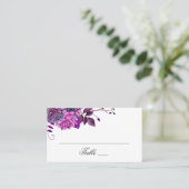 Carte De Placement Fleurs d'aquarelle violet. Mariage floral Lilac (Debout devant)