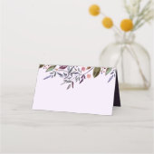 Carte De Placement Fleurs d'automne aquarelle mariage prune (Dos)