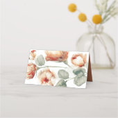 Carte De Placement Fleurs d'automne Elegant Mariage Boho (Dos)