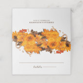 Carte De Placement Fleurs D'Automne Et Feuilles (Extérieur déplié)