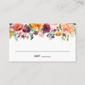 Carte De Placement Fleurs d'automne Mariage de automne Garland (Devant)
