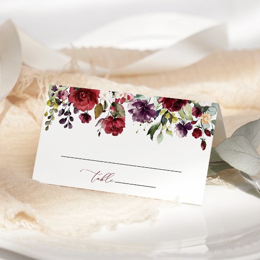 Carte De Placement Fleurs de Bourgogne, Fleurs Roses, Verdure, Mariag